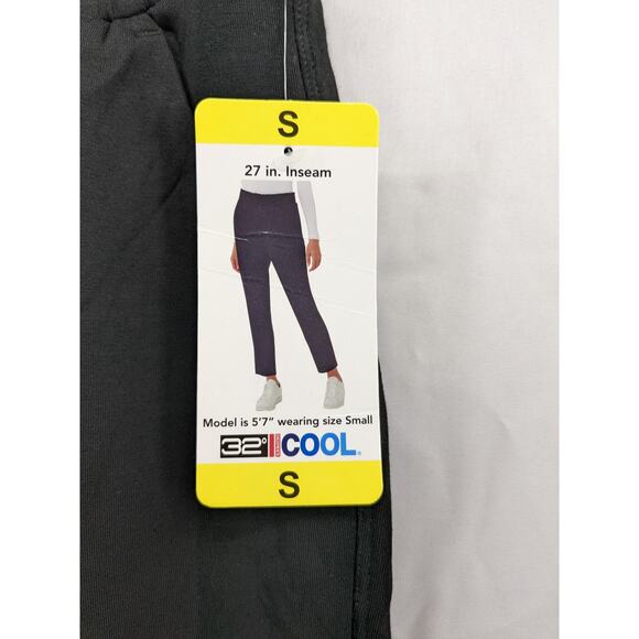 32 Degrees Cool Womens Pull On Knit Pants Black Small Elastic Waistband Stretchy - Picture 4 of 9